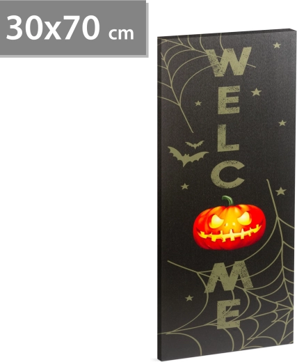 LED Halloween wall picture with Welcome sign