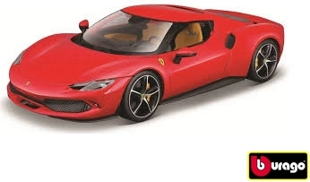 Bburago Ferrari 296 GTB metallist automudel 1:18, punane