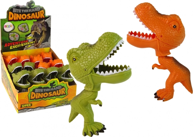 Dinosaur figure with movable jaw and tail