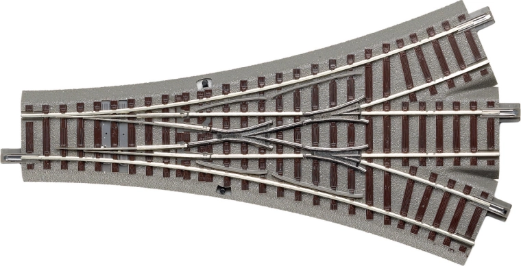 Roco Geoline three-way turnout with bedding