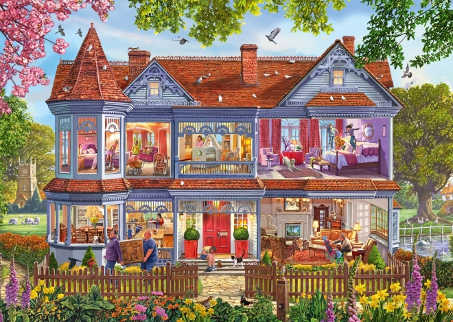 Puzzle House in Spring 1000 Pieces