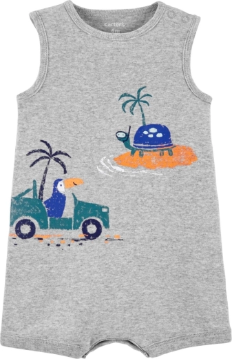 Carter's Tropical Grey summer romper for boys