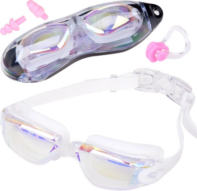 Swimming Goggles UV Protection and Anti-fog with Ear and Nose Plugs