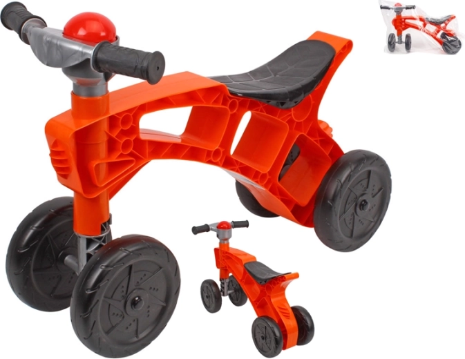 Kids’ balance motorcycle with a stable four-wheel design