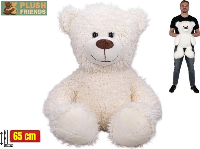 Pehme mängukaru Plush Friends 65 cm valge