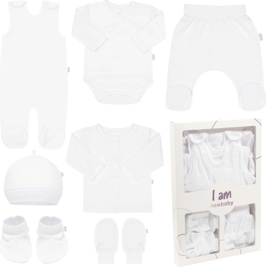 Vastsündinu komplekt haiglasse New Baby I AM valge, suurus 62