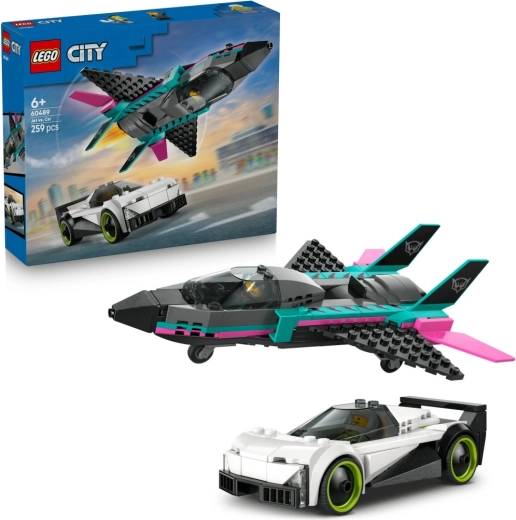 LEGO City reaktiivlennuk vs. võidusõiduauto