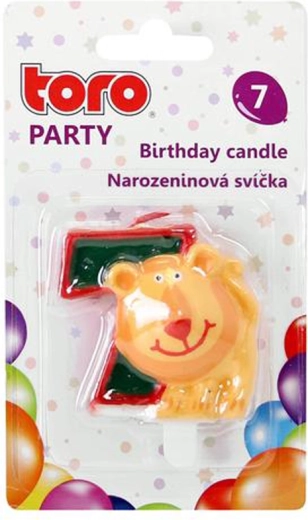 Cake Candle Number 7 with Lion TORO 5 cm