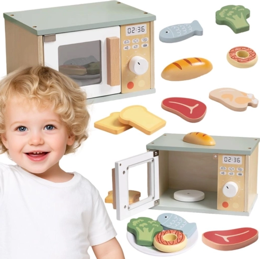 Puidust mikrolaineahi koos toiduainetega TOOKY TOY