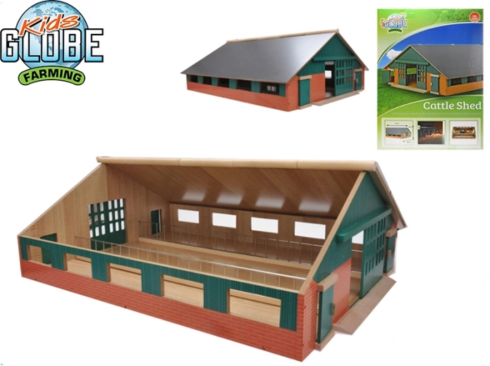 Kids Globe Farming puidust hobusefarm 1:32