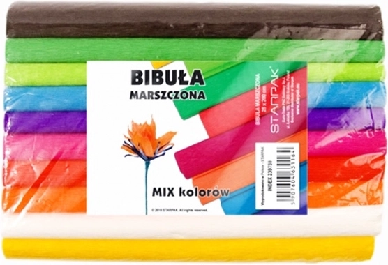 Colored crepe paper – set of 10 pieces
