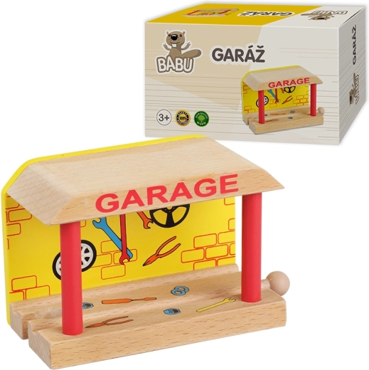 Babu wooden garage for trains
