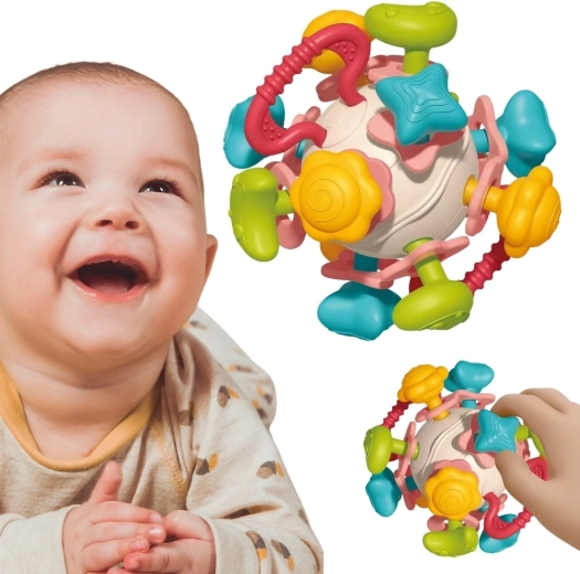 WOOPIE BABY 4 ühes sensoorset kõristit ja närimisrõngast imikutele alates sünnist