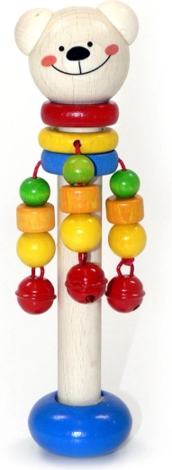 Hess rattle teddy bear with red bells