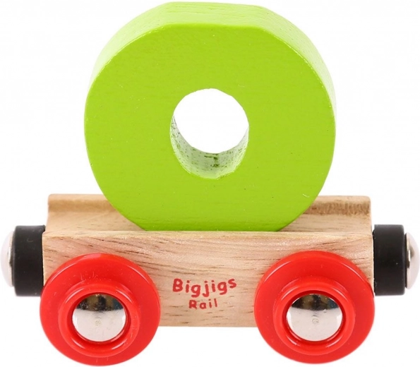 Wooden Railway Wagon Bigjigs Rail - Letter O