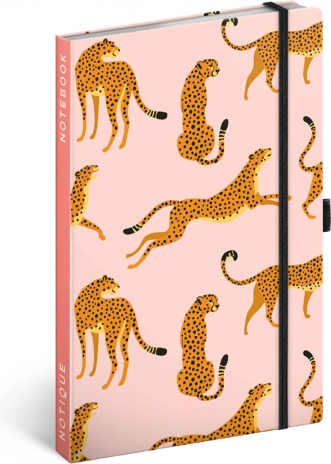 Jooneline märkmik leopardimustriga NOTIQUE 13 × 21 cm