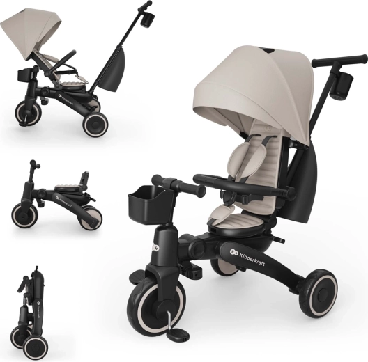Kinderkraft jazz 3 kokkupandav kolmerattaline beige