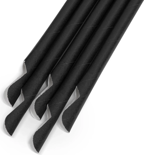 Must lusikaga paberkõrreke 197 × 8 mm, 150 tk