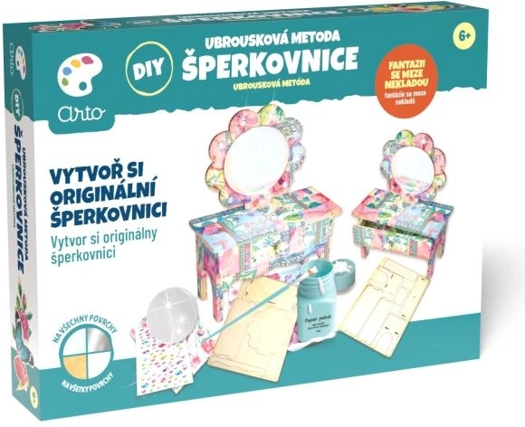Arto DIY puidust ehtekarp – salvrätitehnika (dekupaaž)