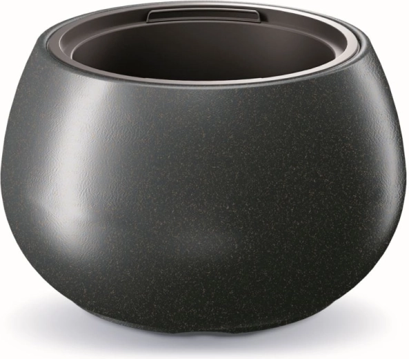 Heos Eco Wood lillepott sisuga, antratsiit, läbimõõt 43,6 cm