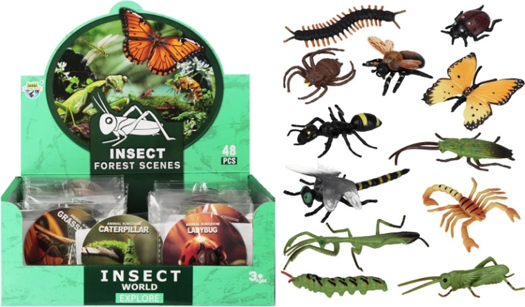Plastist putukakujukesed 8 cm – liikide segu