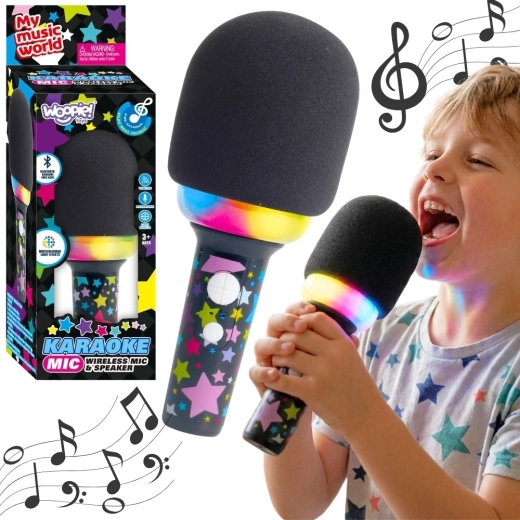 Woopie juhtmevaba karaoke mikrofon kõlariga, must, Bluetooth