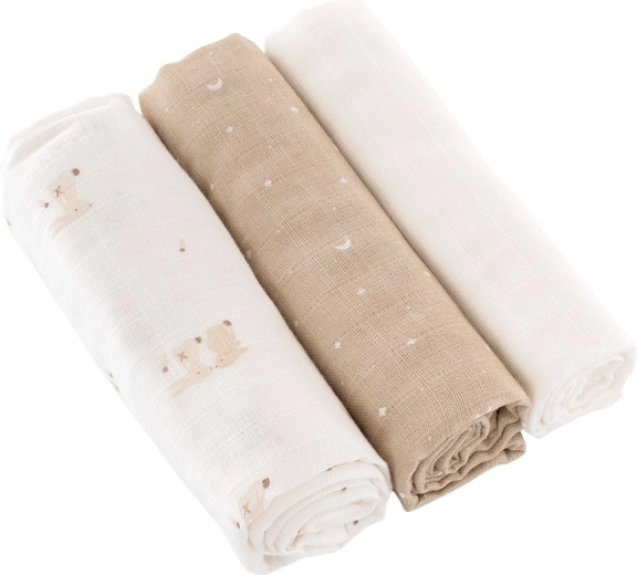 Träumeland riidest mähkmed Hop Hop Bunny Beige 80 × 80 cm (3 tk)