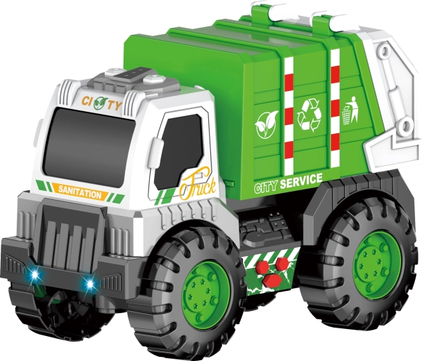 Garbage Truck with Light and Sound Effects, 20 cm