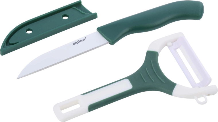 ALPINA Kitchen Set – Knife and Peeler, assorted colors