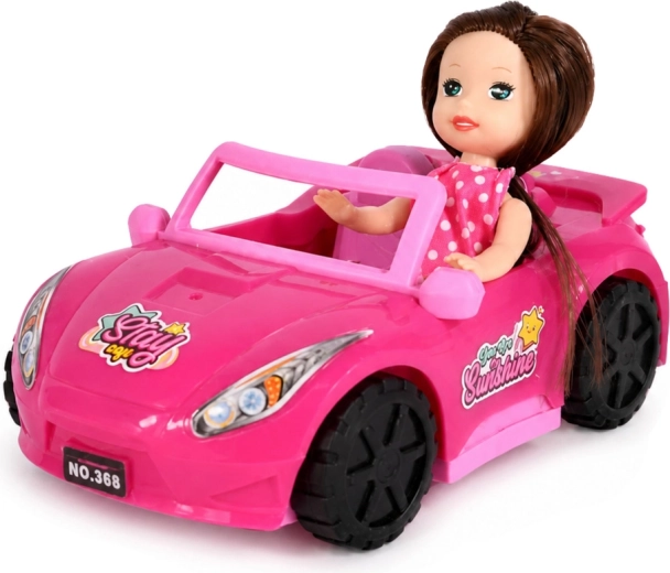 A pink convertible that really drives