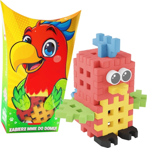 Konstruktor Mini Waffle Pocket Pets – papagoi