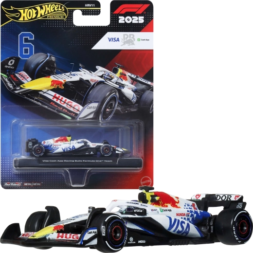 Hot Wheels Premium Formula 1 car 2025 Visa Cash App Racing Bulls Isack Hadjar #6 - 1 piece