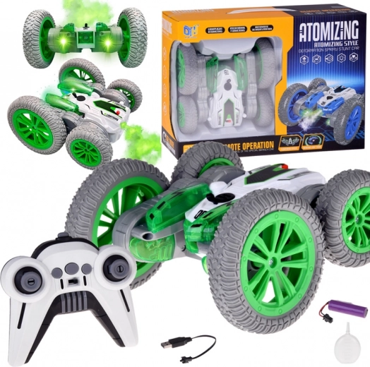 RC stunt car with steam effects and LED lights