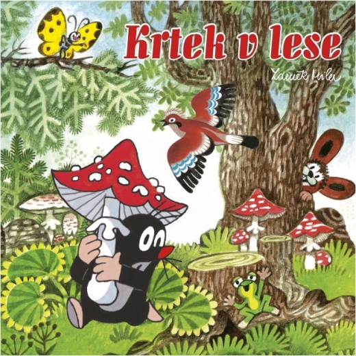 Square coloring book Little Mole in the forest
