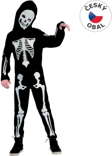 Skeleti kostüüm poisile 120–130 cm