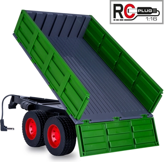 JAMARA Tipping Trailer for RC Tractor 1:16 Dark Green