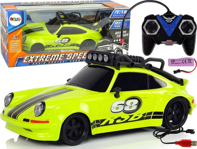Sports Car 1:18 Green Spare Wheel Pilot