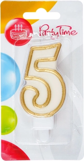 Sünnipäevaküünal number 5, kuldne