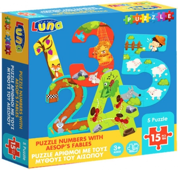 Luna pusle numbrite ja Aisopose valmidega lastele