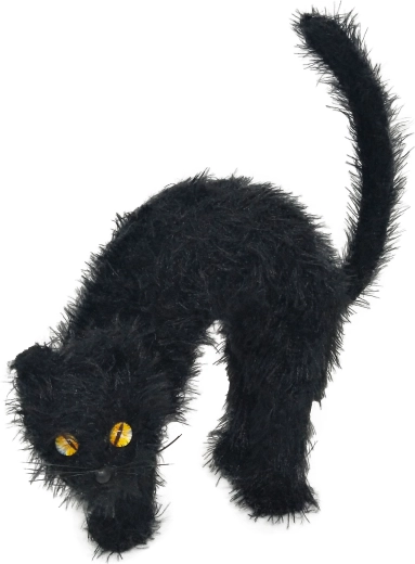 Peokaunistus must kass 22 cm
