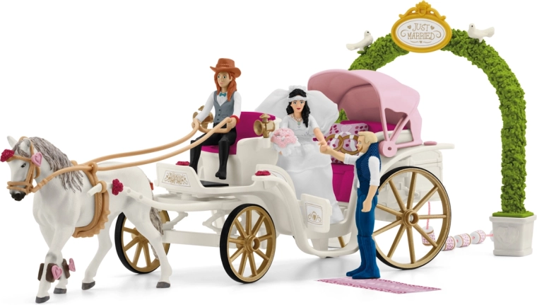 Schleich Horse Club pulmakäru lipitsaaniga ja tarvikutega