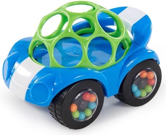 Oball Rattle & Roll rattle car, red, for babies from 3 months
