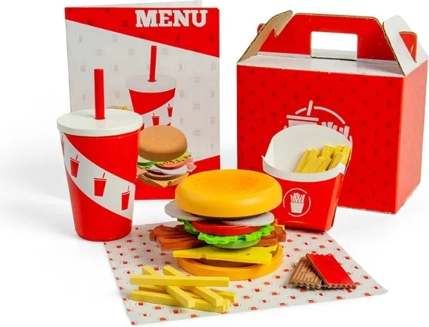 Bigjigs Toys Set Burger and Fries for Children