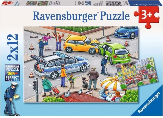 Ravensburgeri pusle Sinise valgusega teel 2×12 tükki