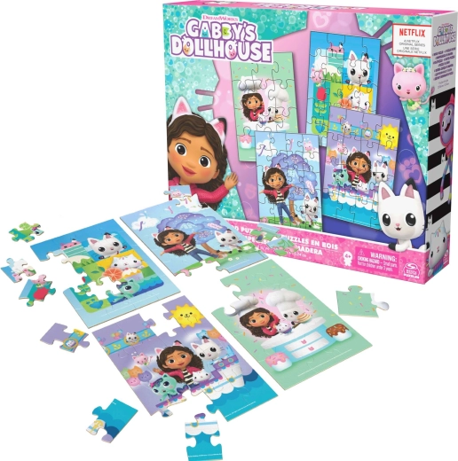 Wooden Puzzle Gabby's Dollhouse – 4 Puzzles