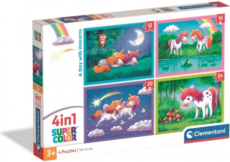 Clementoni ükssarvikute pusle 4in1 (12–24 tükki)