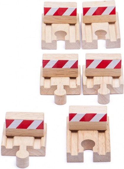 Bigjigs Rail puidust põrkepiirajate komplekt