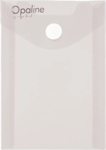 A7 Vertical Snap-Button Wallet, Clear Opaline