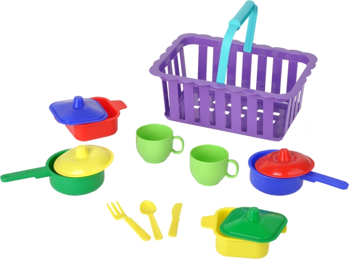 Colorful set for realistic kitchen play