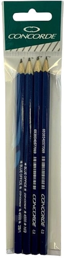 Grafiitpliiatsid CONCORDE Blue Office – komplekt 4 tk